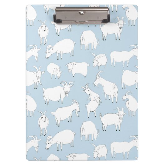 Porte-bloc Chèvres jouant - bleus layette (Devant)