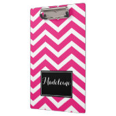 Porte-bloc Chevron blanc rose Nom Zig Zag (Gauche)
