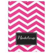 Porte-bloc Chevron blanc rose Nom Zig Zag (Dos)