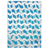 Porte-bloc Chevron bleu et blanc Zebra (Dos)