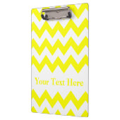 Porte-bloc Chevron en gras jaune avec texte personnalisable (Gauche)