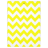 Porte-bloc Chevron en gras jaune avec texte personnalisable (Dos)