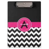 Porte-bloc Chevron rose noir (Devant)