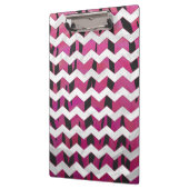 Porte-bloc Chevron Tiger rose chaud et noir (Gauche)