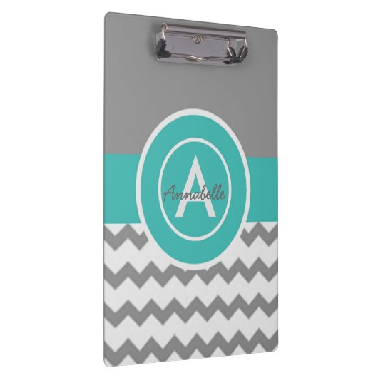Porte-bloc Chevron Turquoise gris (Swatch)