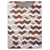 Porte-bloc Chevron Vache Brown et blanc (Devant)