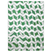 Porte-bloc Chevron Zebra Green et White Print (Dos)