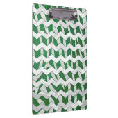 Porte-bloc Chevron Zebra Green et White Print (Swatch)