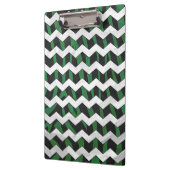 Porte-bloc Chevron Zebra noir et vert (Gauche)