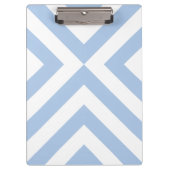 Porte-bloc Chevrons bleu-clair et blancs (Devant)