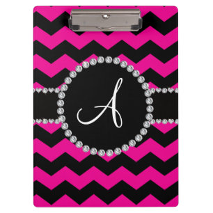 Porte-bloc Chevrons noirs roses au néon décorés d'un