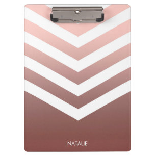 Porte-bloc Chevrons roses en or