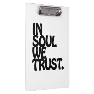 Porte-bloc Chez Soul, Nous Avons Confiance.