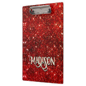 Porte-bloc Chic blanc rouge noir parties scintillant monogram (Gauche)