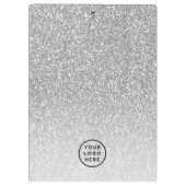Porte-bloc Chic Boss Lady PDG Logo Parties scintillant Argent (Dos)