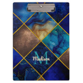 Porte-bloc Chic ceinture fausse Parties scintillant or bleu g (Devant)