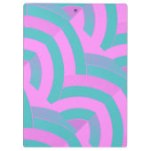 Porte-bloc chic et moderne, chevrons rose/vert (Dos)
