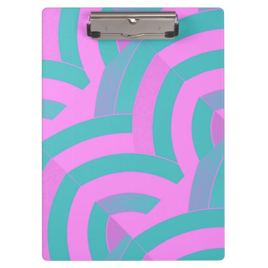 Porte-bloc chic et moderne, chevrons rose/vert (Devant)