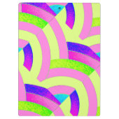 Porte-bloc chic et moderne, chevrons rose/vert (Dos)