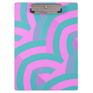 Porte-bloc chic et moderne, chevrons rose/vert chic