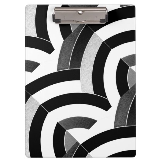 Porte-bloc chic et moderne chevrons rouge/noir (Devant)