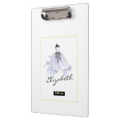 Porte-bloc Chic Fille Moderne Robe Bleue Fleurs (Gauche)