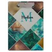 Porte-bloc Chic girly faux Parties scintillant or turquoise g (Devant)