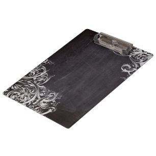 Porte-bloc chic poule chic chic chalkboard monogramme