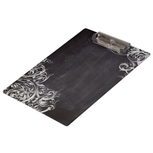 Porte-bloc chic poule chic chic chalkboard monogramme (Incliné)