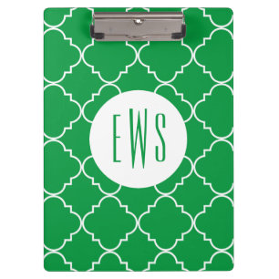 Porte-bloc Chic Quatrefoil Monogram Porte - bloc