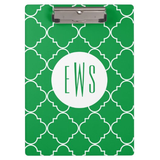 Porte-bloc Chic Quatrefoil Monogram Porte - bloc (Devant)
