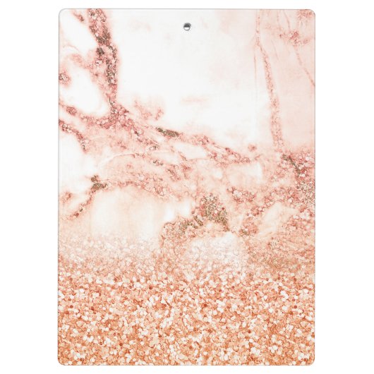 Porte-bloc Chic Rose or Ombre Parties scintillant Marbre (Dos)