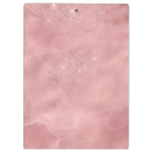 Porte-bloc Chic rose rousse argent goutte à goutte monogramme (Dos)