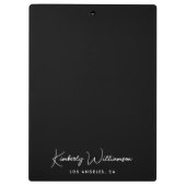 Porte-bloc Chic Signature Script Monogramme Noir (Dos)