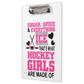 Porte-bloc chic sucre et épices filles hockey sur glace (Gauche)