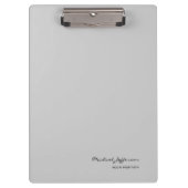 Porte-bloc Chic Unique Script Calligraphie Nom Gris (Devant)