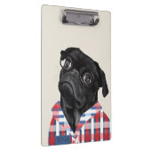 Porte-bloc Chien De Carlin Noir Avec Lunettes Et Chemise (Swatch)