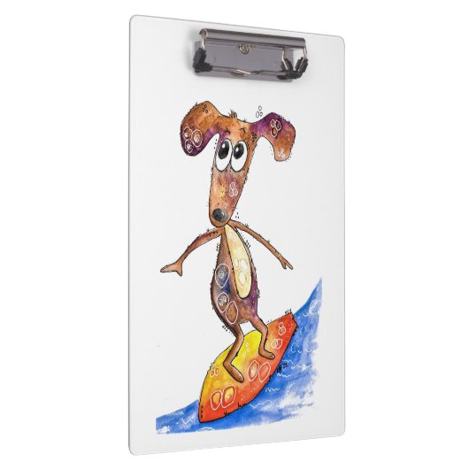 Porte-bloc Chien mignon Whimsical sur Surboard (Swatch)