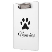 Porte-bloc Chien patte noir animal ajouter nom texte animal p (Gauche)
