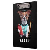 Porte-bloc Chien travaillant comme infirmière, Chien portant  (Gauche)