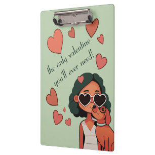 Porte-bloc Chien Valentine Sac fourre-tout