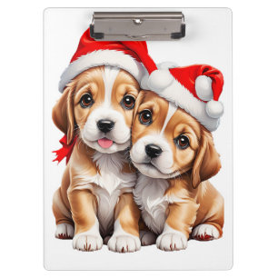 Porte-bloc Chiens chiots de Noël