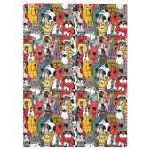 Porte-bloc Chiens colorés amusants (Dos)