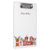 Porte-bloc Chiens mignons dans le nom d'hiver (Swatch)