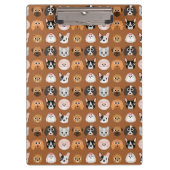 Porte-bloc Chiens mignons sur Brown (Devant)