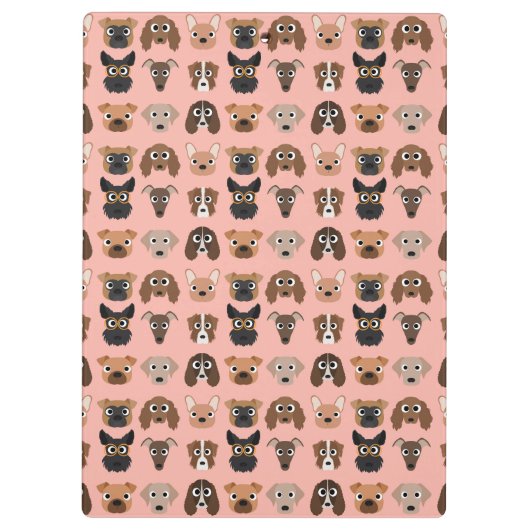 Porte-bloc Chiens mignons sur le rose (Dos)