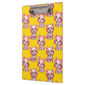 Porte-bloc Chiens roses mignons - Jaune  (Gauche)