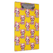Porte-bloc Chiens roses mignons - Jaune  (Swatch)