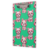 Porte-bloc Chiens roses mignons - Vert (Gauche)