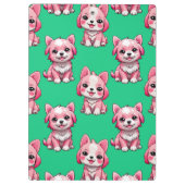 Porte-bloc Chiens roses mignons - Vert (Dos)